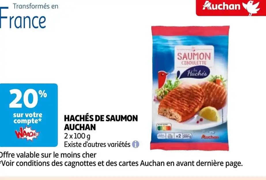 HACHÉS DE SAUMON AUCHAN