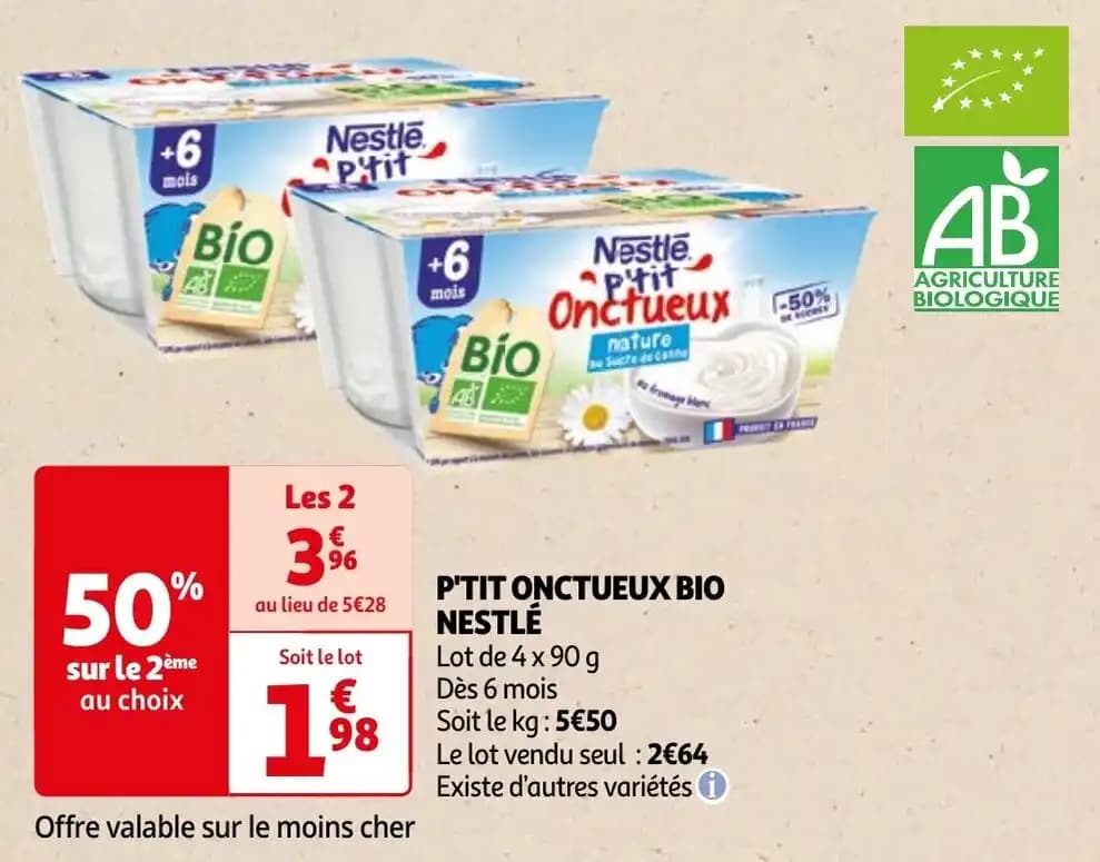 P'TIT ONCTUEUX BIO NESTLÉ