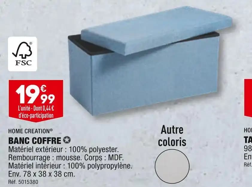 HOME CREATION BANC COFFRE