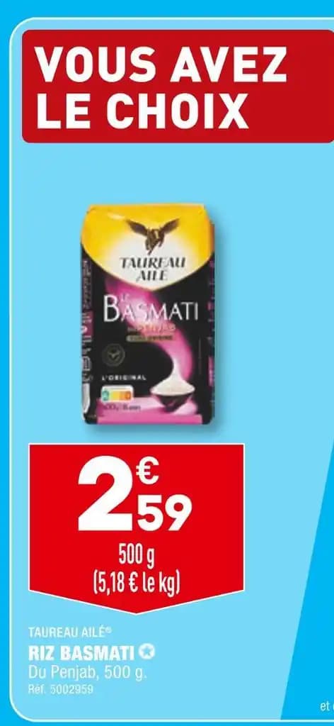 TAUREAU AILÉ RIZ BASMATI