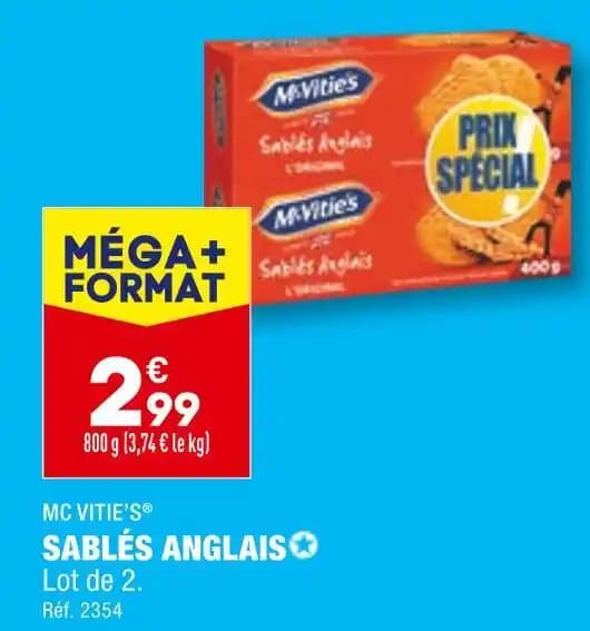 MC VITIE’S SABLÉS ANGLAIS