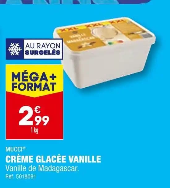 MUCCI CRÈME GLACÉE VANILLE