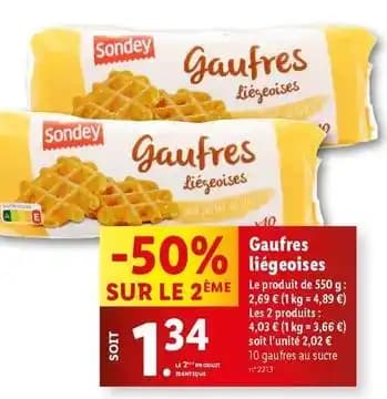 Sondey - gaufres liégeoises