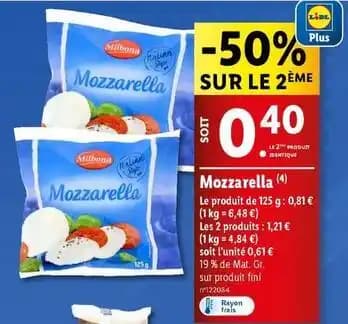 Milbona - mozzarella