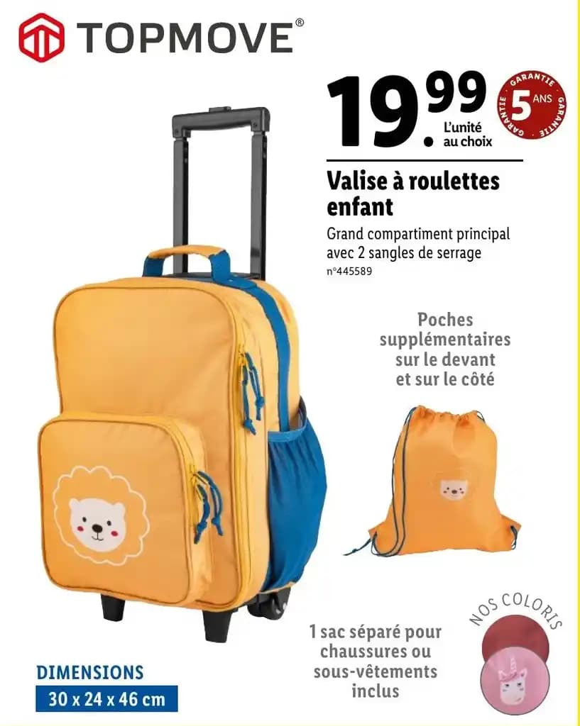 Valise à roulettes enfant