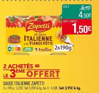 ZAPETTI SAUCE ITALIENNE