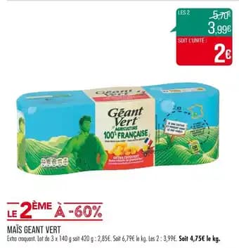 GEANT VERT MAÏS