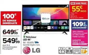 Lg - televiseur led 4k
