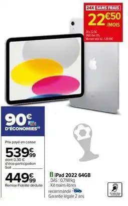 Apple - ipad 2022 64gb