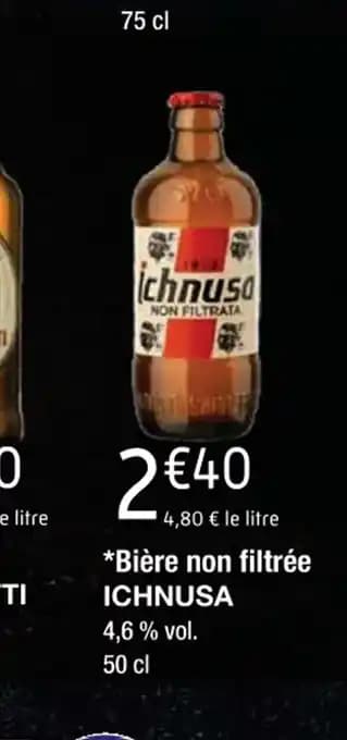 Bière non filtrée ICHNUSA