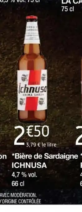 Bière au citron ICHNUSA
