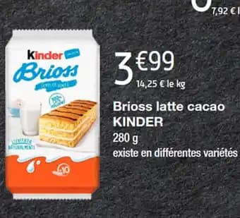 Brioss latte cacao KINDER