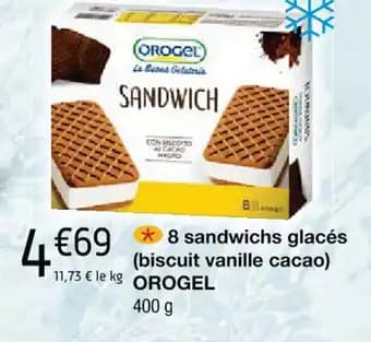 8 sandwichs glaces