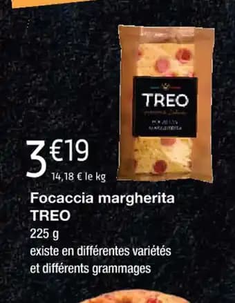 Focaccia margherita TREO