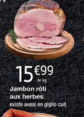 Jambon rôti aux herbes