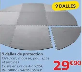 9 dalles de protection