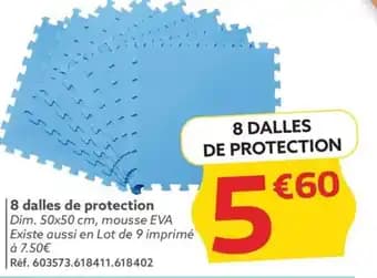 8 dalles de protection