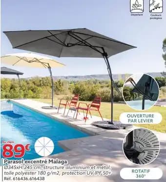 Parasol excentré Malaga