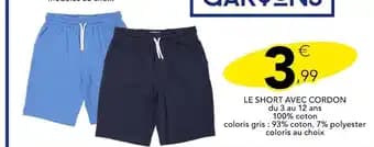 LE SHORT AVEC CORDON
