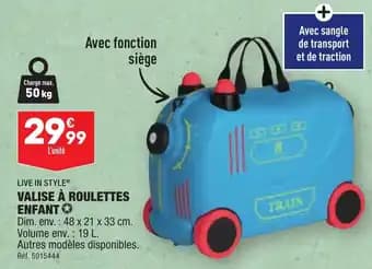 VALISE À ROULETTES ENFANT✪