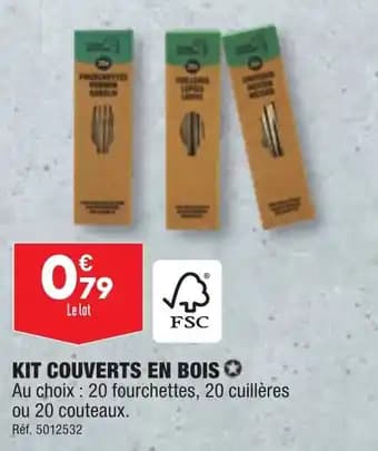 KIT COUVERTS EN BOIS ✪