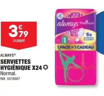 SERVIETTES HYGIÉNIQUE X24✪