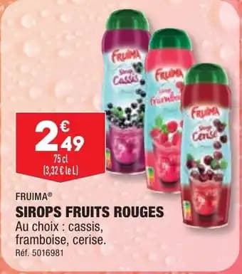 SIROPS FRUITS ROUGES