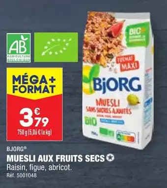 MUESLI AUX FRUITS SECS