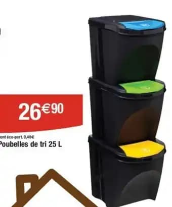 Poubelles de tri 25 L