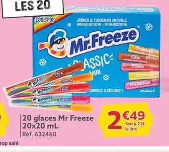 20 glaces Mr Freeze