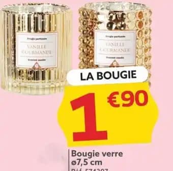 Bougie verre 07,5 cm