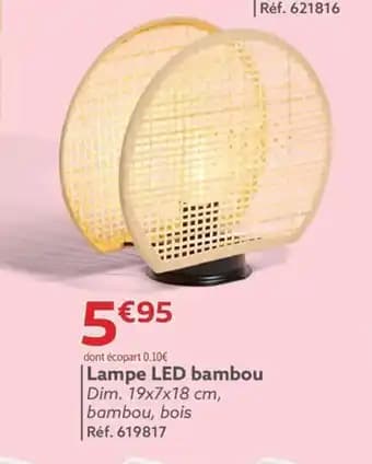 Lampe LED bambou