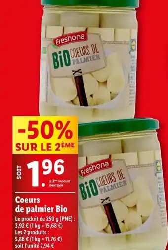 Coeurs de palmier Bio