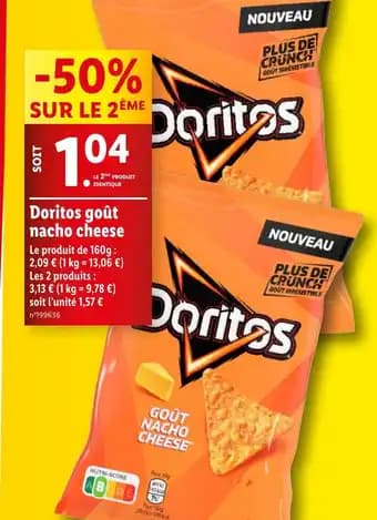 Doritos goût nacho cheese