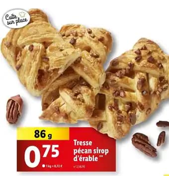 Tresse pécan sirop d'érable