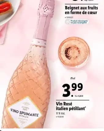 Vin Rosé italien pétillant'