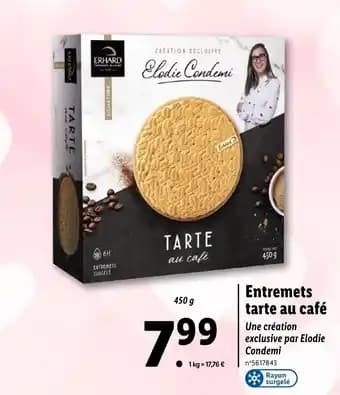 Entremets tarte au café