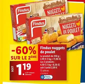 Findus nuggets de poulet