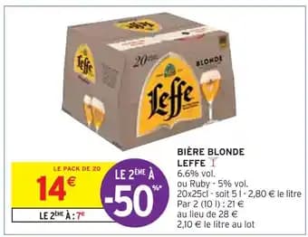LEFFE BIÈRE BLONDE