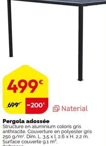 Pergola adossée