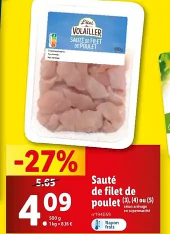Sauté de filet de poulet