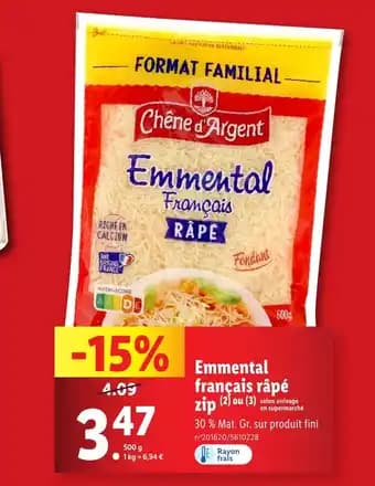 Emmental français râpé