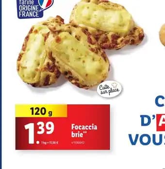 Focaccia brie