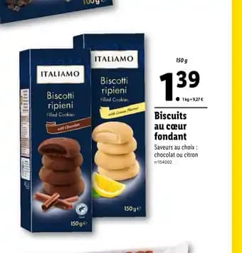 Biscuits au cœur fondant