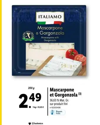 Mascarpone et Gorgonzola