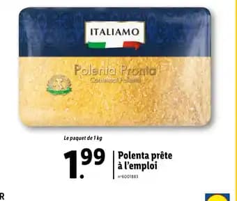 Polenta prête à l'emploi