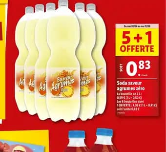 Soda saveur agrumes zéro
