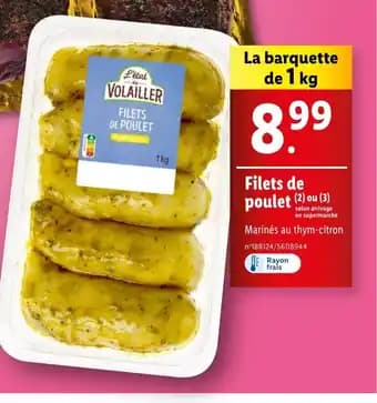 Filets de poulet