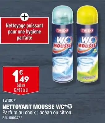 TWIDO NETTOYANT MOUSSE WC
