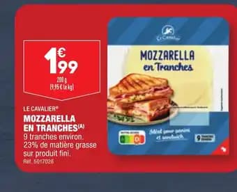 MOZZARELLA EN TRANCHES (A)